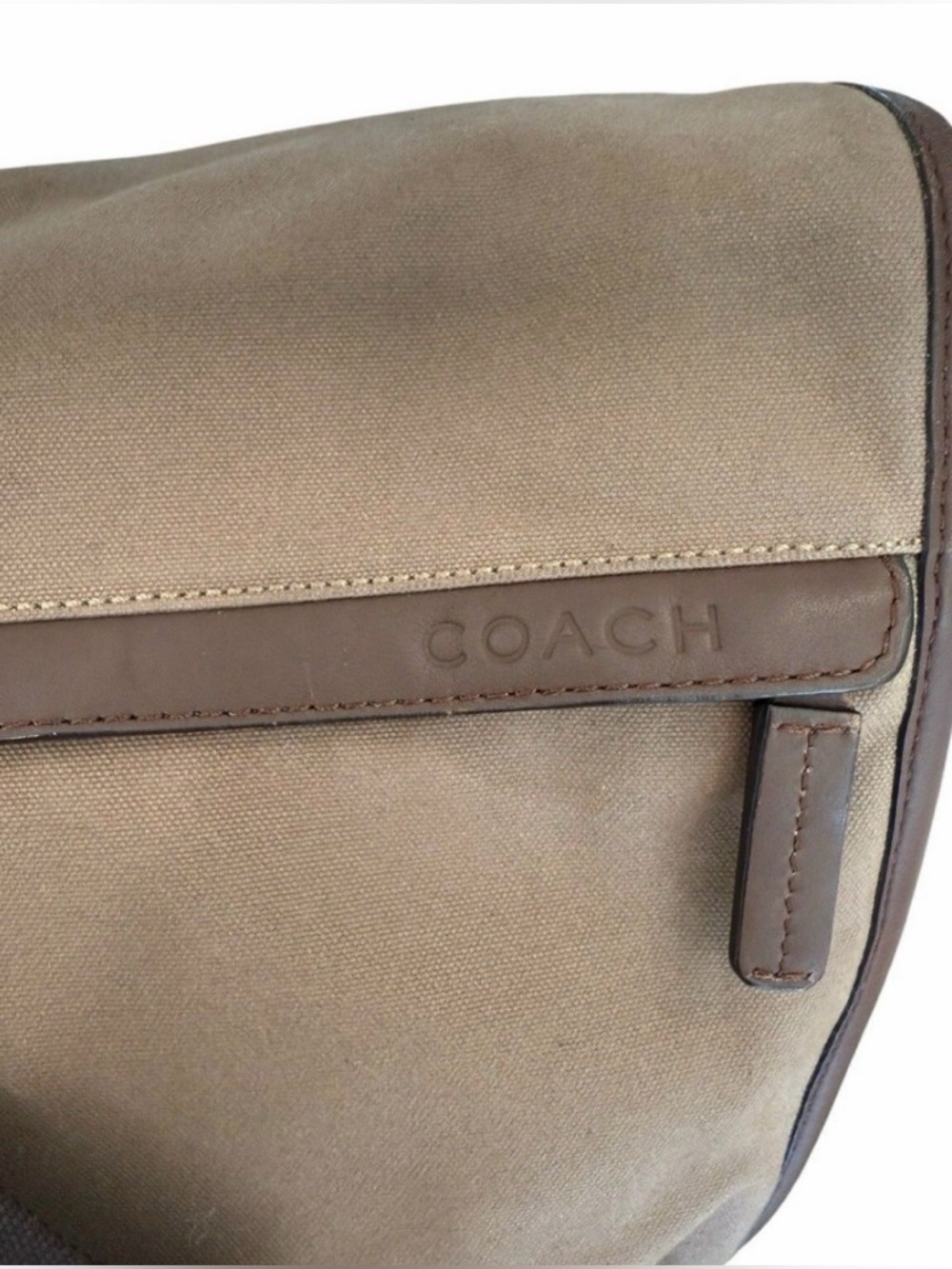 COACH Camden Canvas Brown Canvas Messenger Bag - Picture 9 of 11